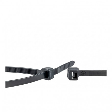 WKK plastist juhtmesidemed 200x4,8mm UV-kindlad 100tk, must