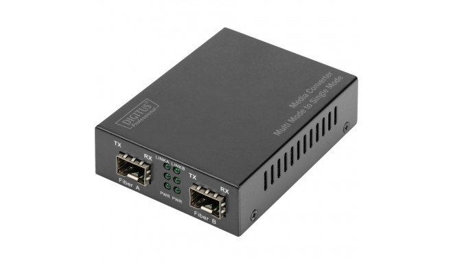 Gigabit multimoodne/monomoodne meediakonverter SFP, must