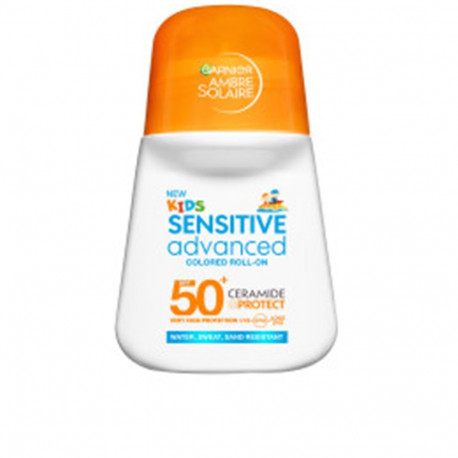 Garnier päikesekaitsekreem lastele tundlikule nahale mõeldud täiustatud rullikuga SPF50+ 50ml, tooni