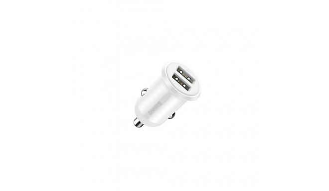 Baseus Grain Pro car charger 2x USB 4.8 A White