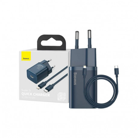 Baseus Baseus Super Si Quick Charger 1C 20W with USB-C cable for Lightning 1m (blue)