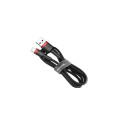 Baseus Cafule Cable durable nylon cable USB / Lightning QC3.0 1.5A 2M black-red (CALKLF-C19) Black