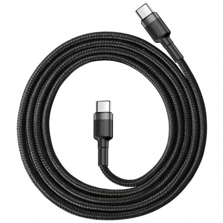 Baseus CABLE USB-C TO USB-C 1M/GRAY/BLACK CATKLF-GG1