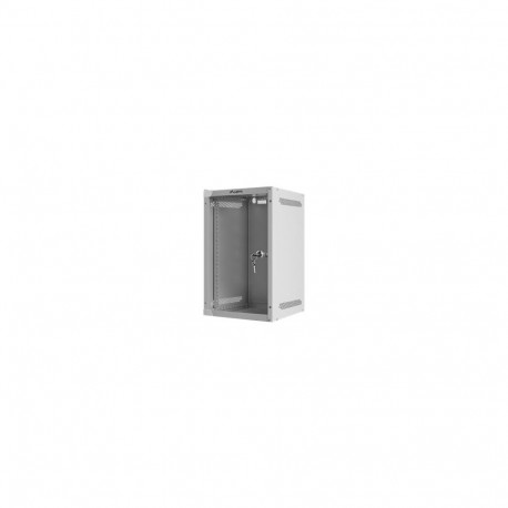 Lanberg Rack cabinet 10" wall-mount 9U/280x310 (flat pack) with glass door | WF10-2309-10S | Gray