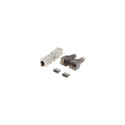 Lanberg | 2X RJ45 CAT6A FTP Plug 8P8C Tool-less Adapter | PL2SA-6000TL | Silver/Transparent