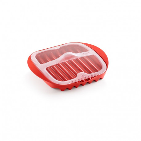 Lekue Bekona gatavotājs mikroviļņu krāsnī - Red  Lekue Lekue