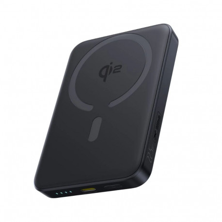 LiPo PowerBank 10000mAh 22.5W traadita QI2 laadija, magnetiga Magsafe ühilduv must EnerFill FM12 BAS
