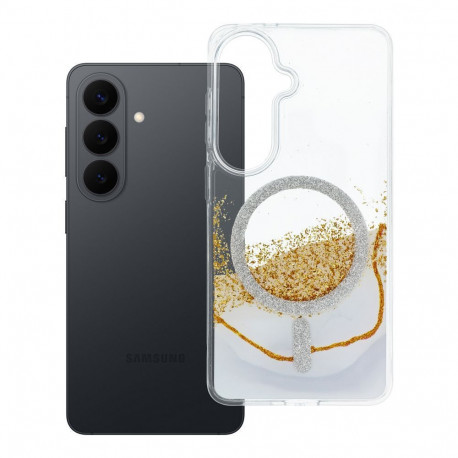 Case for Samsung S26 Golden compatible with MagSafe white