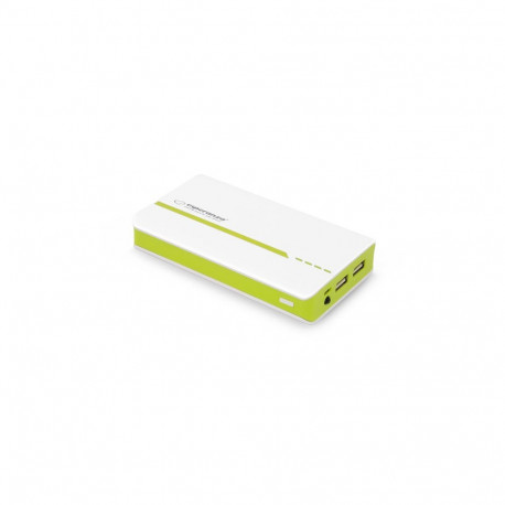 EMP107WG Power Bank 11000mAh Atom Led Light biało-zielony Esperanza