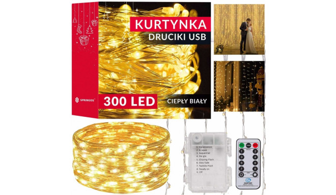 Springos CL0183 300 Led Warm White