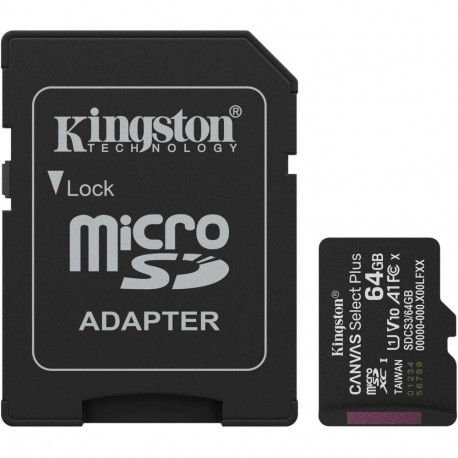 Kingston 64GB Canvas Select Plus microSDXC Class 10 UHS-I SDCS3/64GB