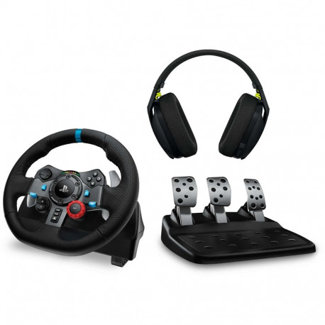 Logitech G29 Driving Force USB for PS5, PS4, PS3 and PC + G435 Black