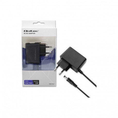Qoltec 52402 Power adapter 12W 12V, 1A, 5.5x2.1