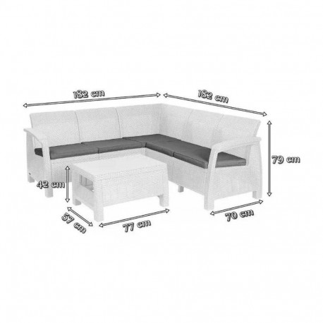 Keter Corfu Relax Set brown