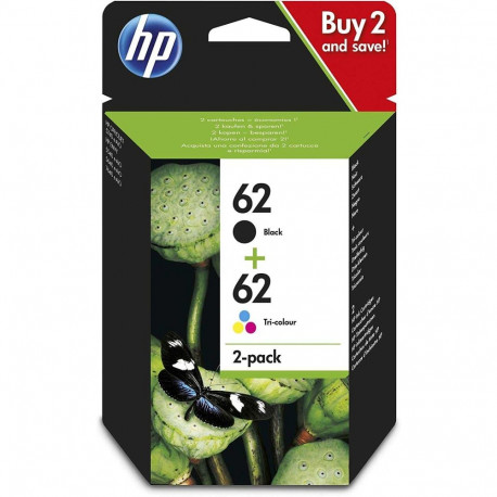 HP No. 62 2-pack Black/Tri-color N9J71AE