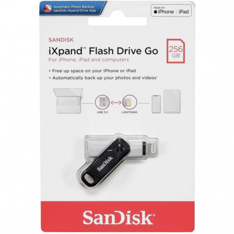 Sandisk iXpand Go 256GB Lightning/ USB 3.0 Black/Silver SDIX60N-256G-GN6NE