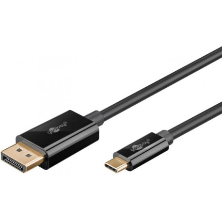 Goobay kaabel USB-C - DisplayPort 1m, must