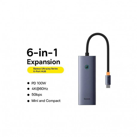 Baseus USB-C x HDMI 4K@60Hz + 4x USB 3.0 + PD