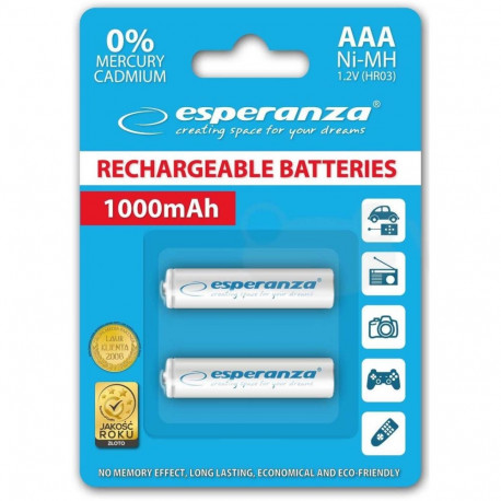 Esperanza EZA101W 1000mAh 2-pack