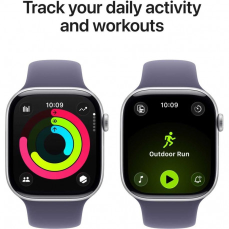 Apple Watch Series 11 46mm Silver /Purple Fog Sport Band - S/M