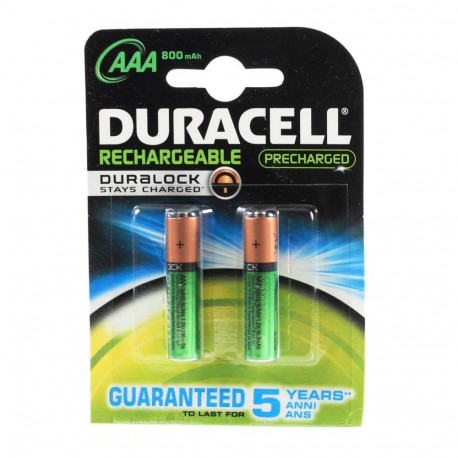 Duracell Rechargeable 800mAh HR03 AAA (LR03), 2-pack