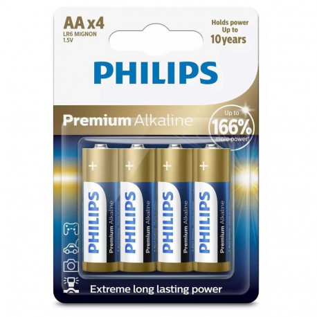 Philips LR6M4B/10 Premium alkaline batteries, 4 pcs
