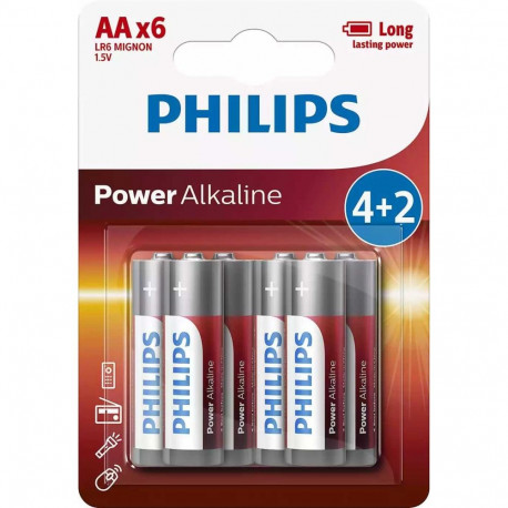Philips LR6P6BP/10 Power Alkaline AA / 6 pcs