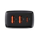 Baseus 30 W 2xUSB + USB-C QC3.0 PD3.0 BSU2897BLK