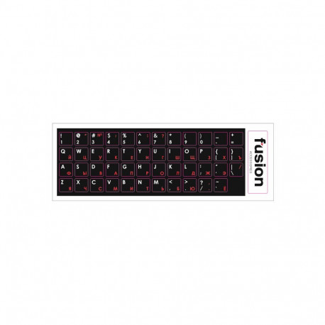 Fusion Accessories "Laminated Stickers RU / ENG" Black/Red