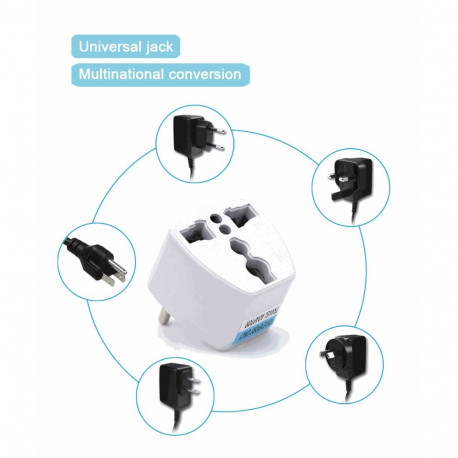 Fusion Accessories Charger adapter UK / US / AU / CH -> EU (220V) white