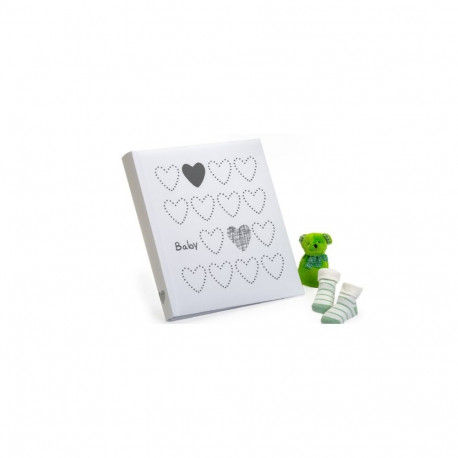 Photo Album - KPH FA-983 Light Heart 60 Pages Baby Album 29x32 cm Light Heart