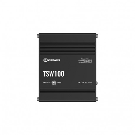 Teltonika ethernet-lüliti TSW100 TSW100010040 5x1GbE POE af/at haldamata seinakinnitusega