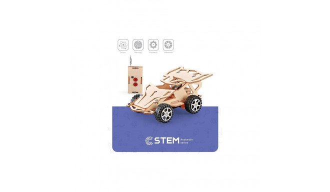 Wooden Assembly Kit Remote Control Car, STEM Educational Toy