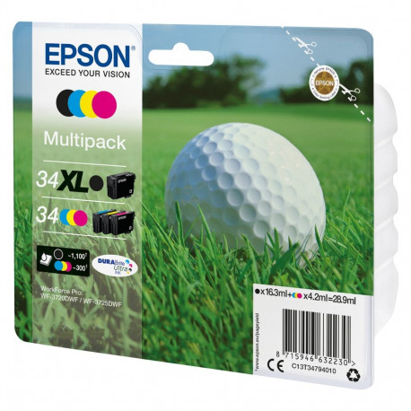 "Epson 34 Multipack - 4er-Pack - Schwarz, Gelb, Cyan, Magenta"
