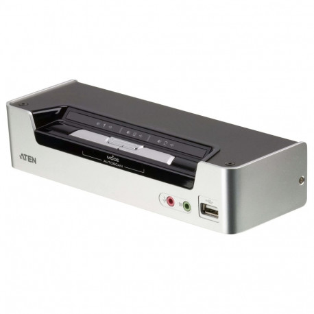 "DATA KVM Desktop Switch 2-Port USB HDMI KVM Switch with Audio & USB 2.0 Hub (KVM cables included) A