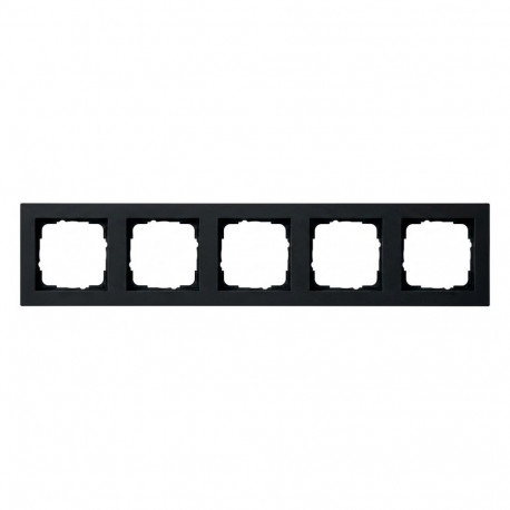 "GIRA 021509 Abdeckrahmen 5f Gira E2 Schwarz m"
