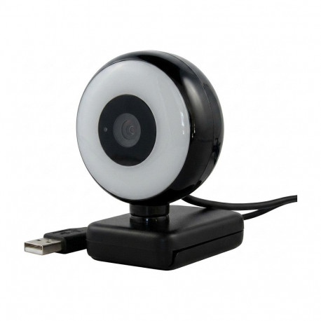 "WEMISS CM-A2 Stream Series with Ring Light Full HD Webcam with 1/3""-CMOS Sensor black"