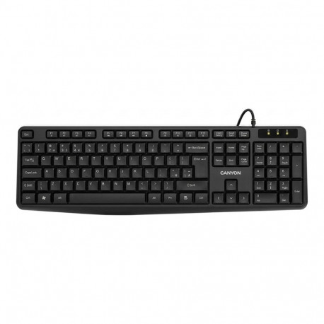 "Canyon Keyboard KB-1, Kabelgebunden Spritzwassergeschützt, USB-A-Anschluss"
