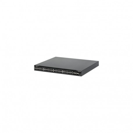 Intellinet 54-Port L3 Fully Managed PoE+ Switch with 48 Gigabit Ethernet Ports and 6 SFP+ Uplinks