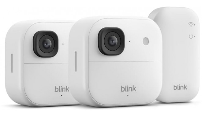 Amazon security camera Blink Outdoor 2K+ (2 Camera System), white