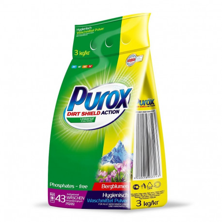 Pesupulber PUROX Universal, 43 pesu, 3kg