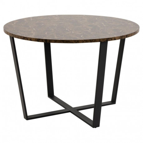 Söögilaud AMBLE Ø110 cm, pruun marmor