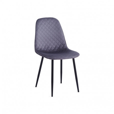 STOKE DINING CHAIR DARK GREY/BLACK LEGS