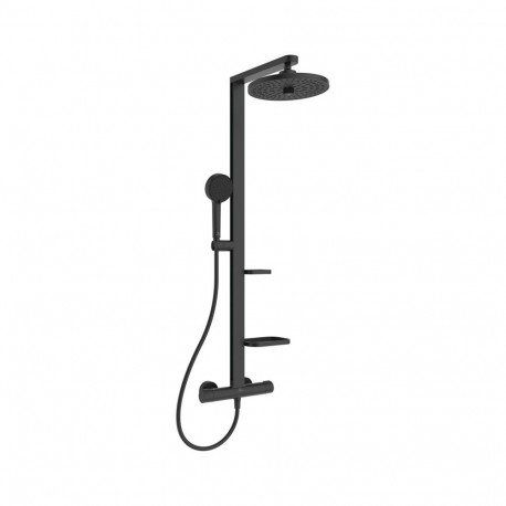 SHOWER SET ALU+ BLACK MATT