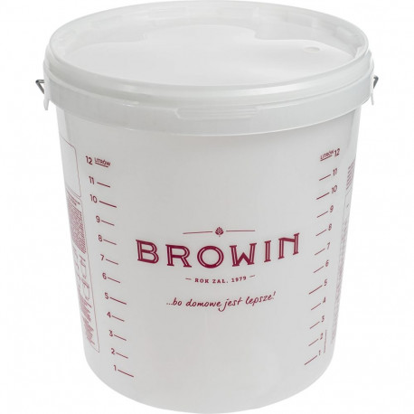 15 L fermentation container with print and lid BROWIN 340415, polypropylene, BPA-free
