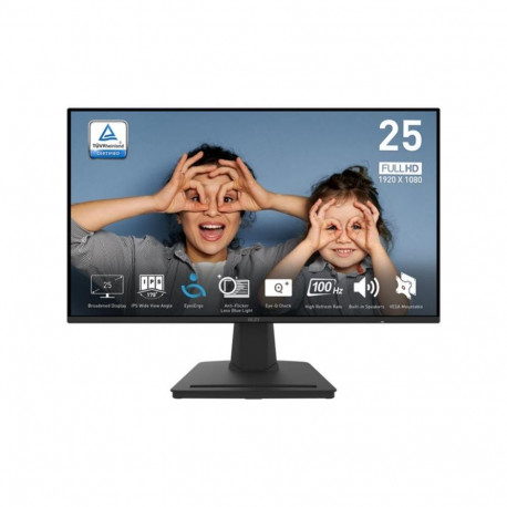 MSI LCD Monitor||PRO MP252|24.5"|Panel IPS|1920x1080|16:9|100Hz|Matte|1 ms|Speakers|Tilt|Colour Blac