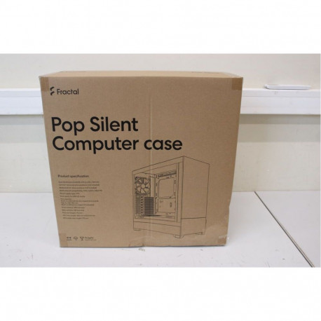 Fractal Design SALE OUT. Pop Silent Black TG Clear Tint | SALE OUT. Pop Silent | Side window | Black