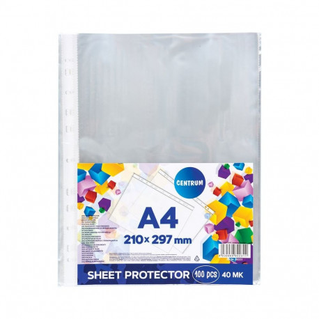 Sheet protectors A4 100pcs 40mk CENTRUM PP