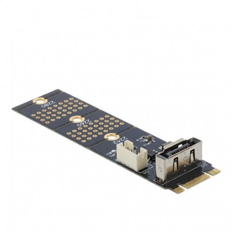 "Delock Adapter M.2 Key B Stecker zu SATA 7 Pin vertikal"