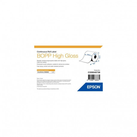 Epson BOPP High Gloss Label - Continuous Roll: 203mm x 68m